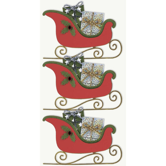 Autocollants 3D - Traineaux (3pcs)
