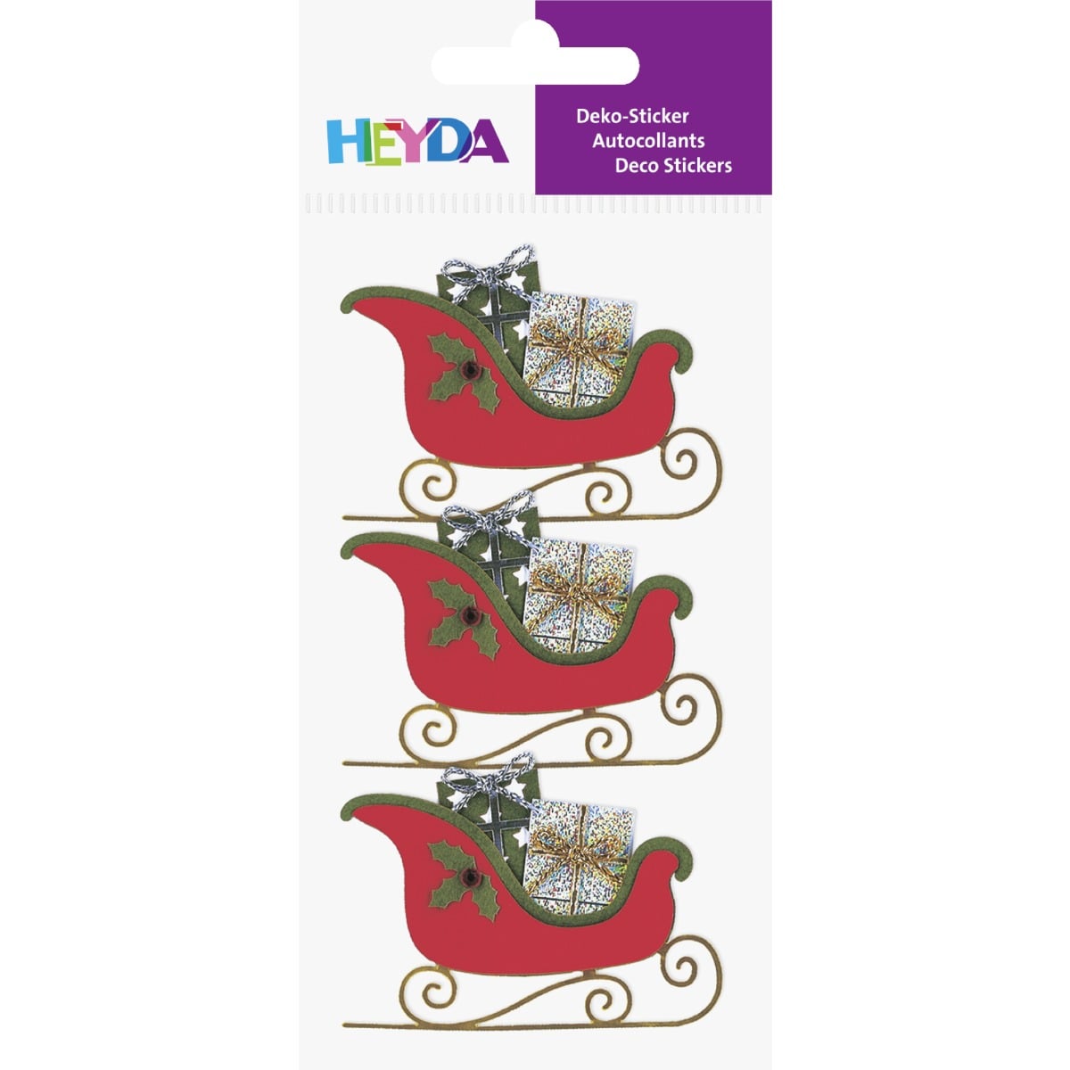 Autocollants 3D - Traineaux (3pcs)