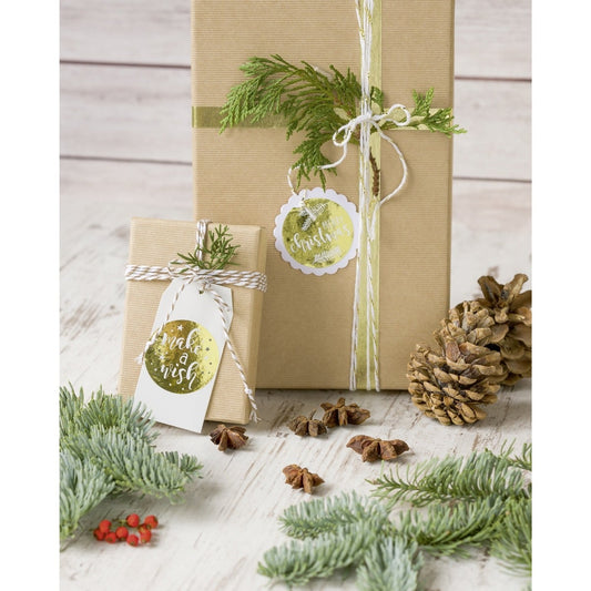 Autocollants - Merry Xmas doré (24pcs)