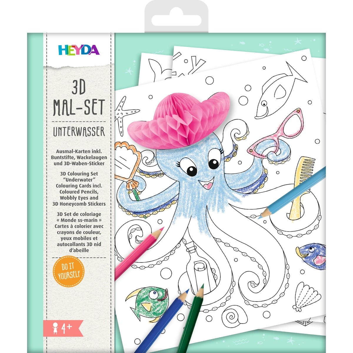 3D Set de coloriage - Vie sous-marine