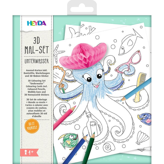 3D Set de coloriage - Vie sous-marine