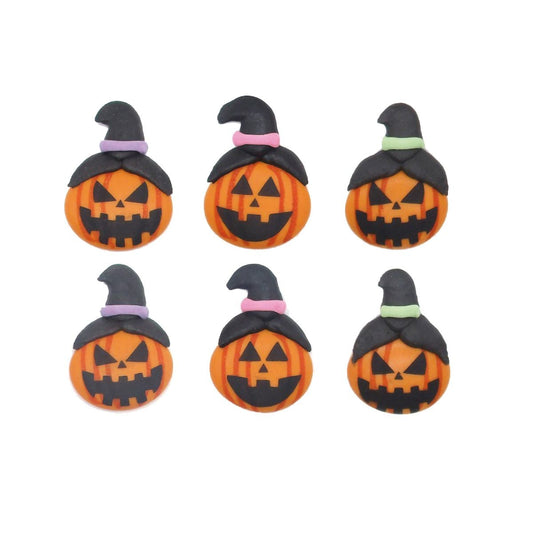 Décorations en sucre - Citrouilles 2D (9pcs)