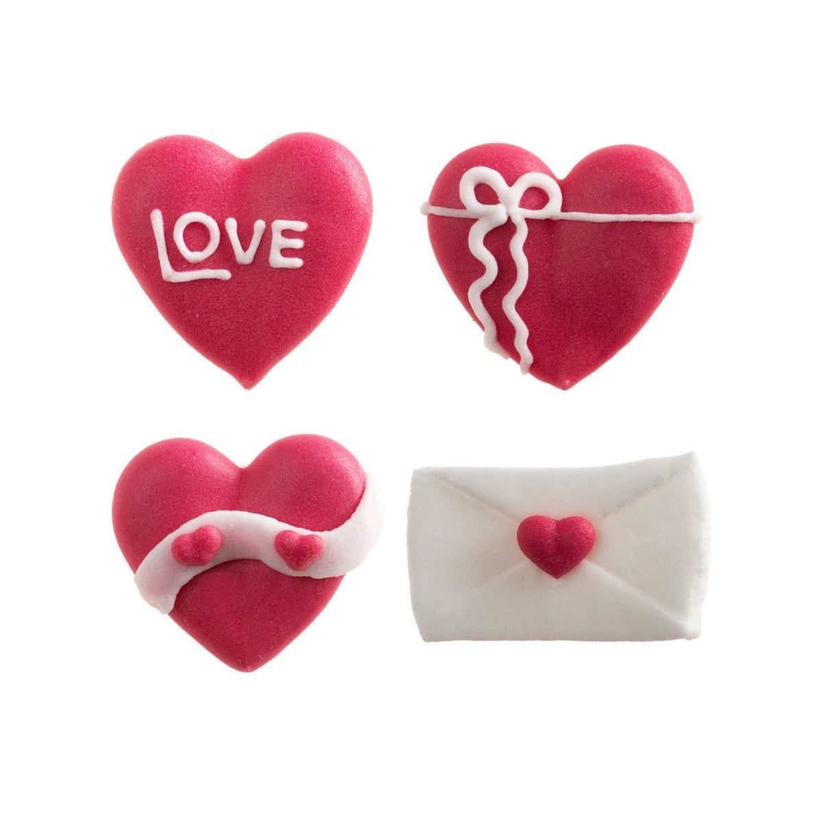 Décorations en sucre - Tendre courrier (4pcs)