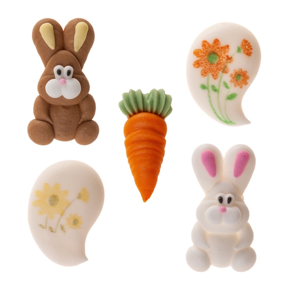 Décorations en sucre - Pâques 2D (6pcs)