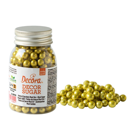 Maxi Perles en sucre - Or métallisés (100g)