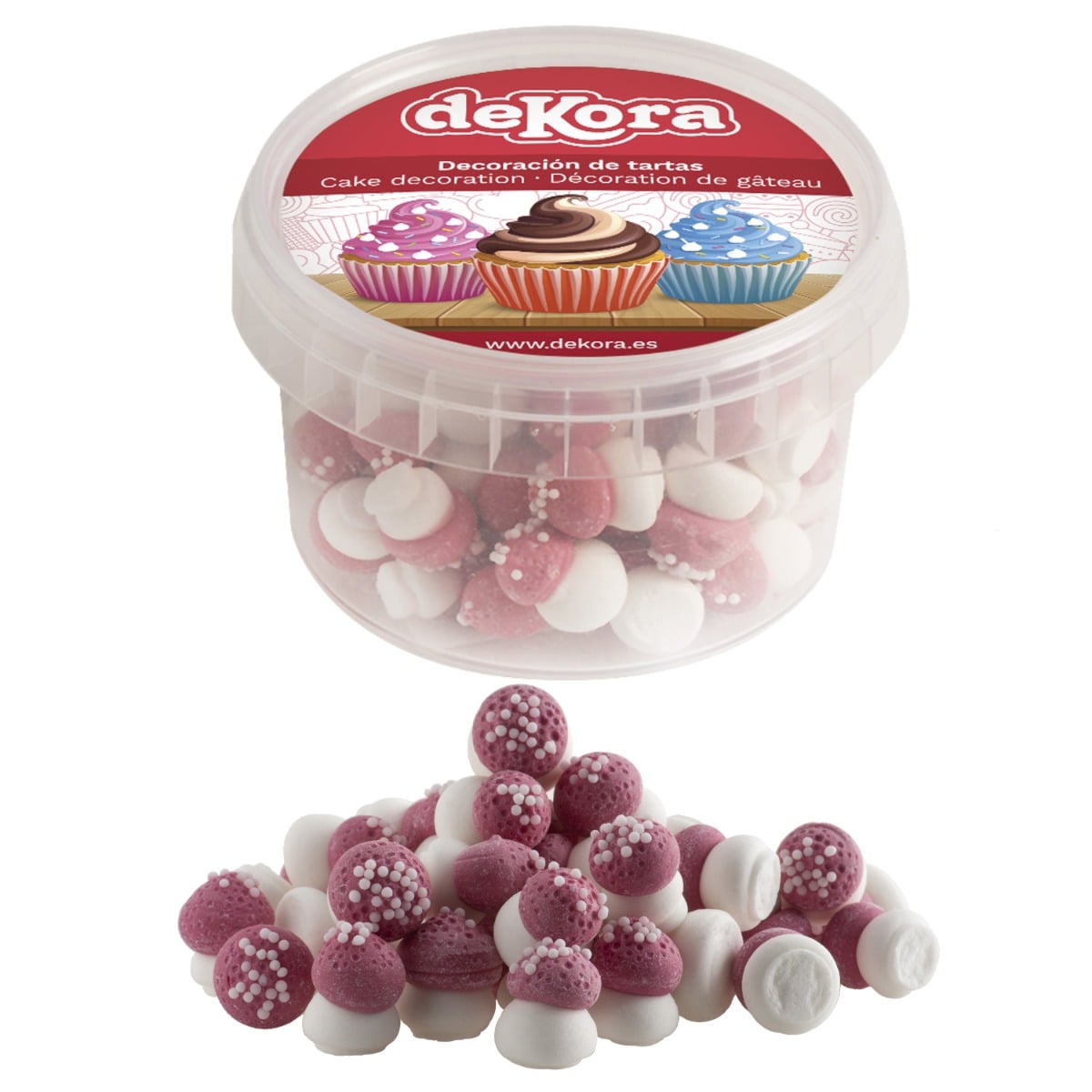 Décos en sucre - Mini Champignons Rouge (80gr)
