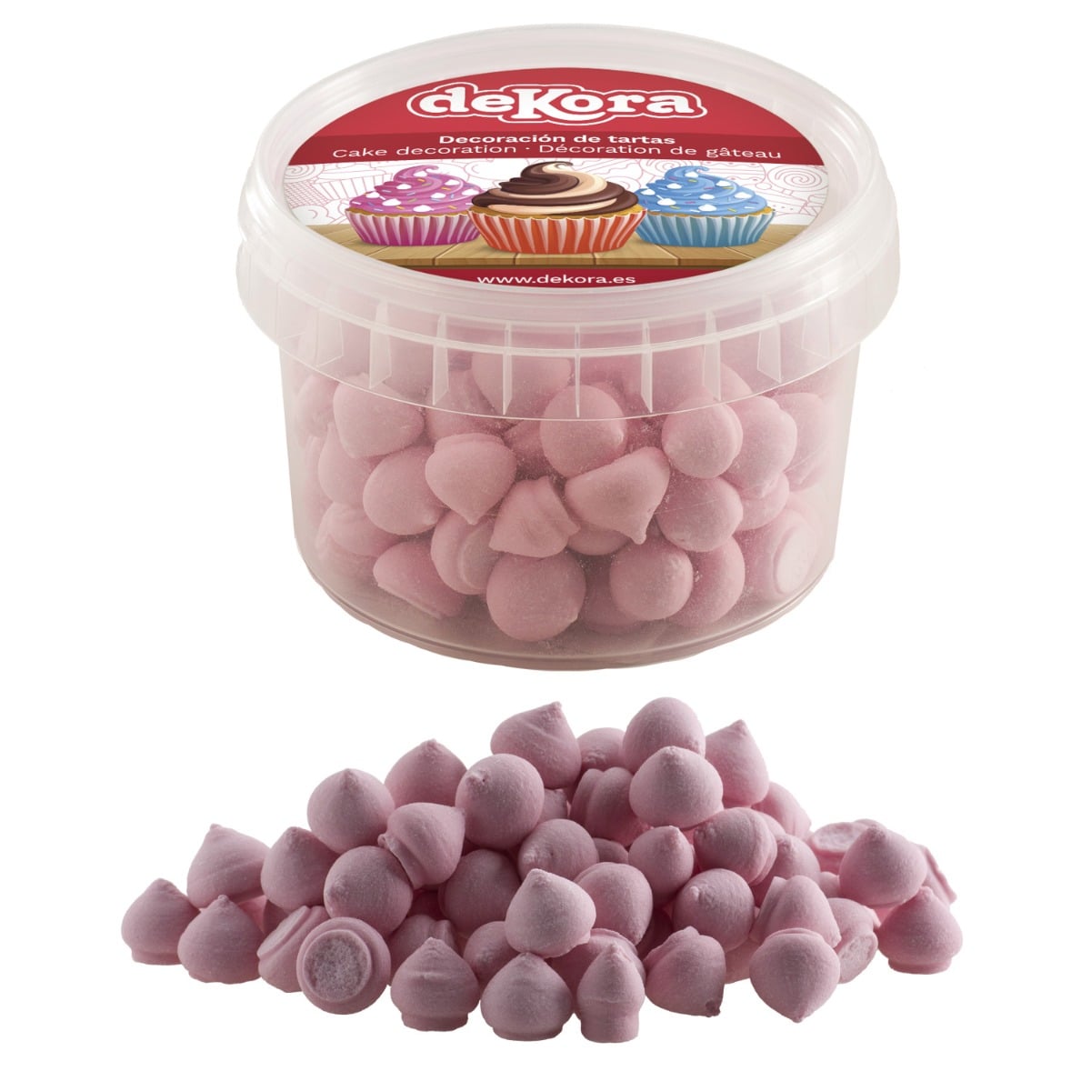 Décos en sucre - Mini Meringue Rose (90gr)