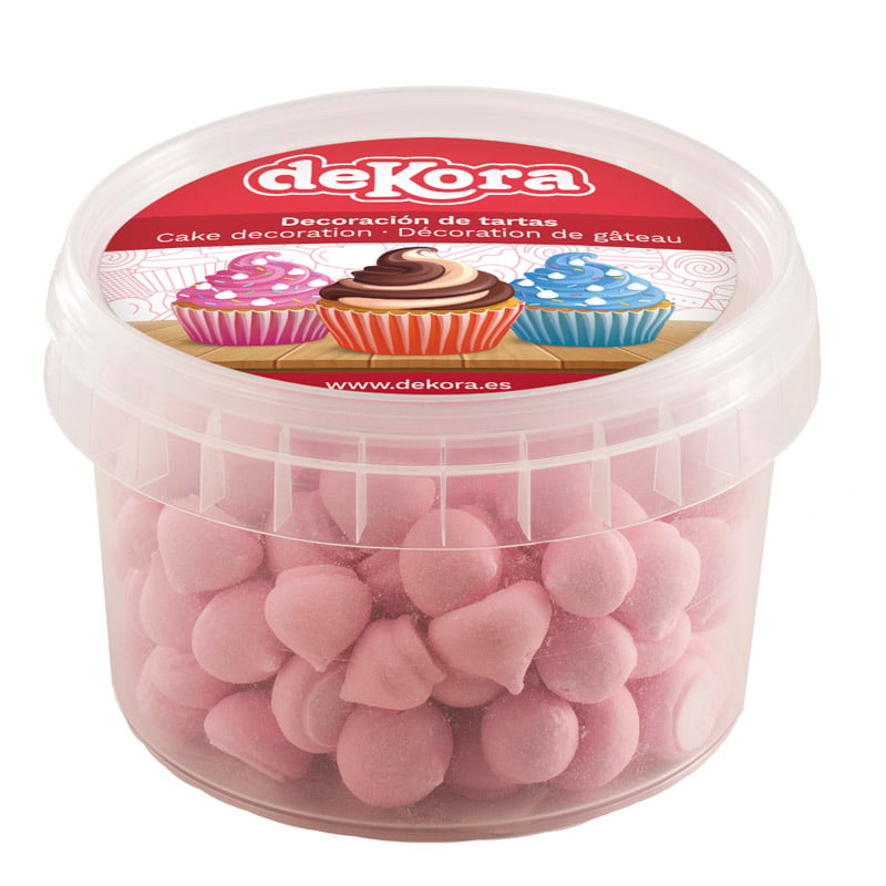 Décos en sucre - Mini Meringue Rose (90gr)