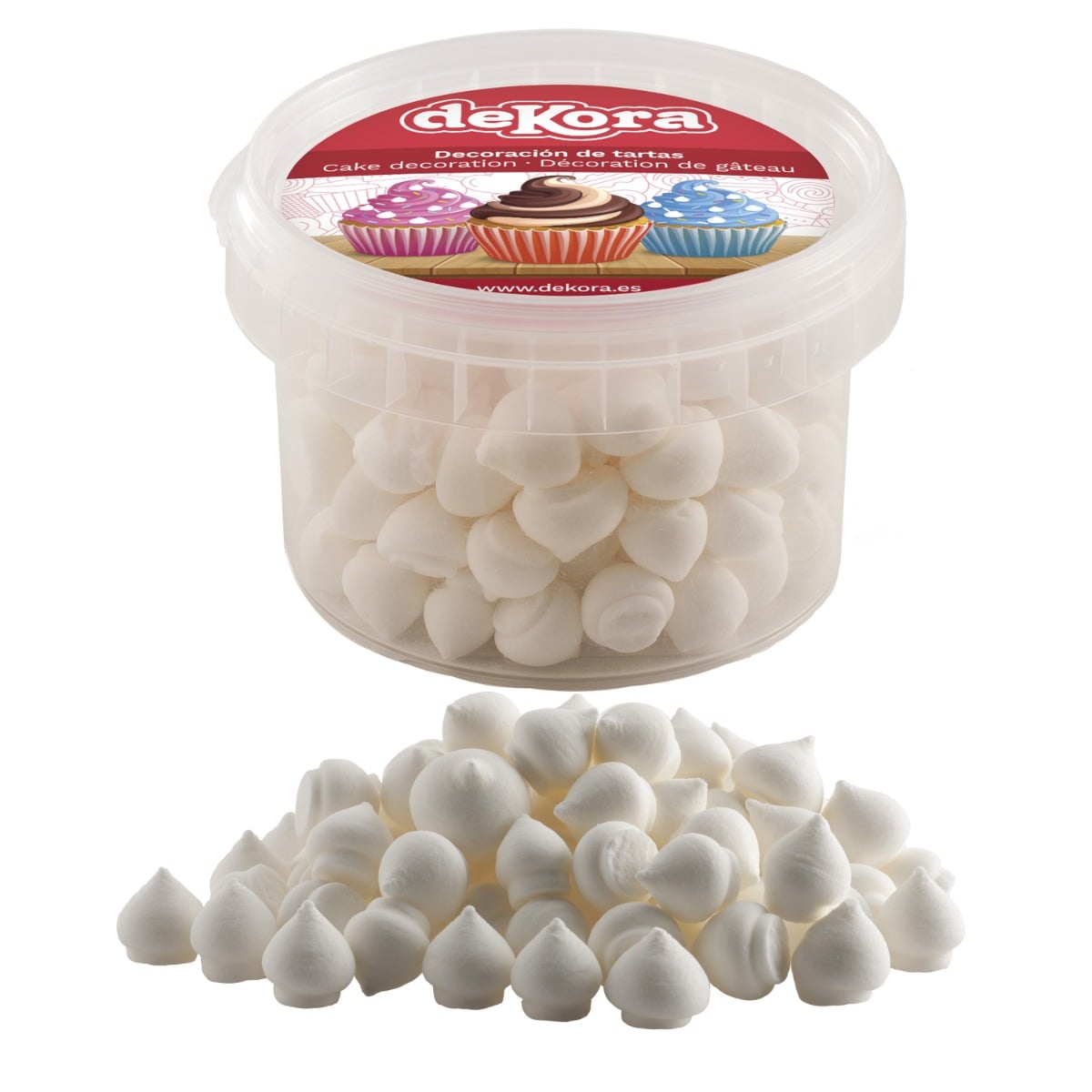 Décos en sucre - Mini Meringue Blanc (90gr)