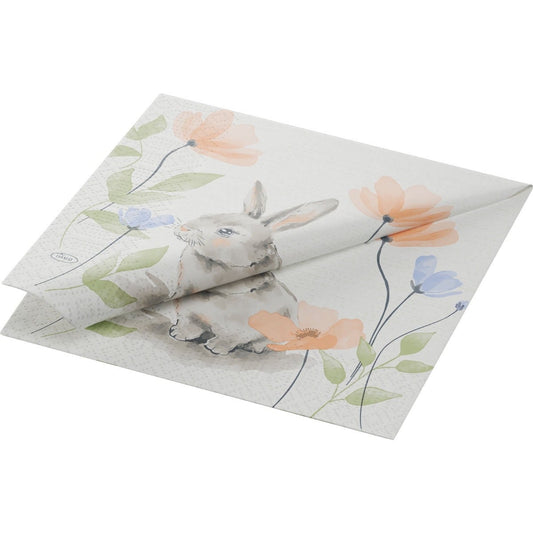 Serviette Lapin fleuris (50pcs)