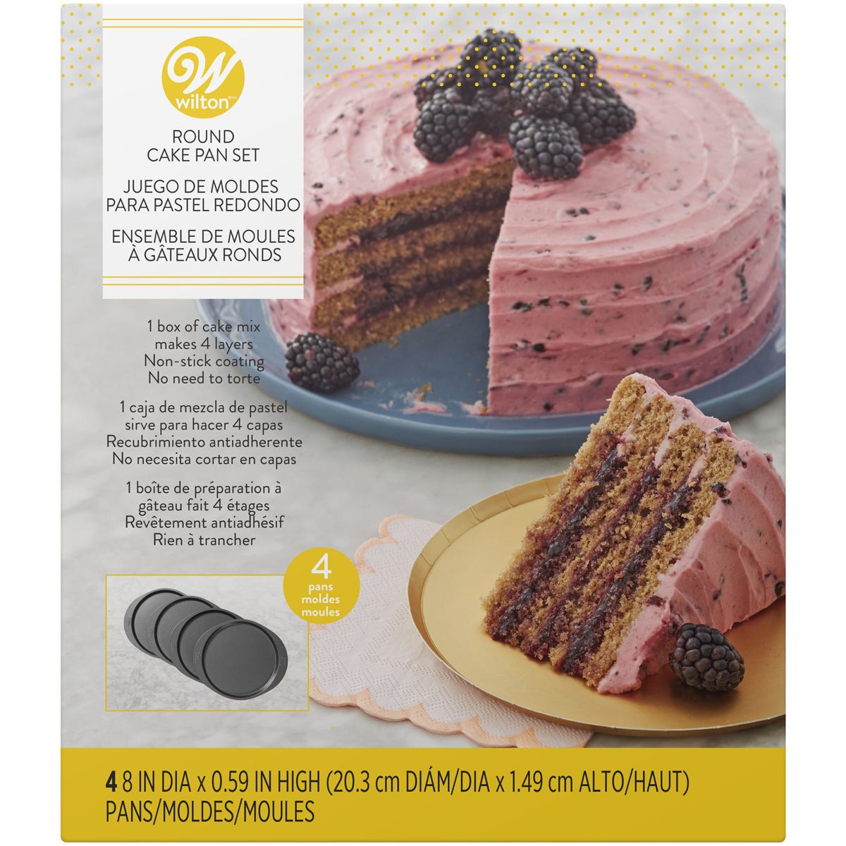 Moule à Gâteau à étages 20cm (4pcs)