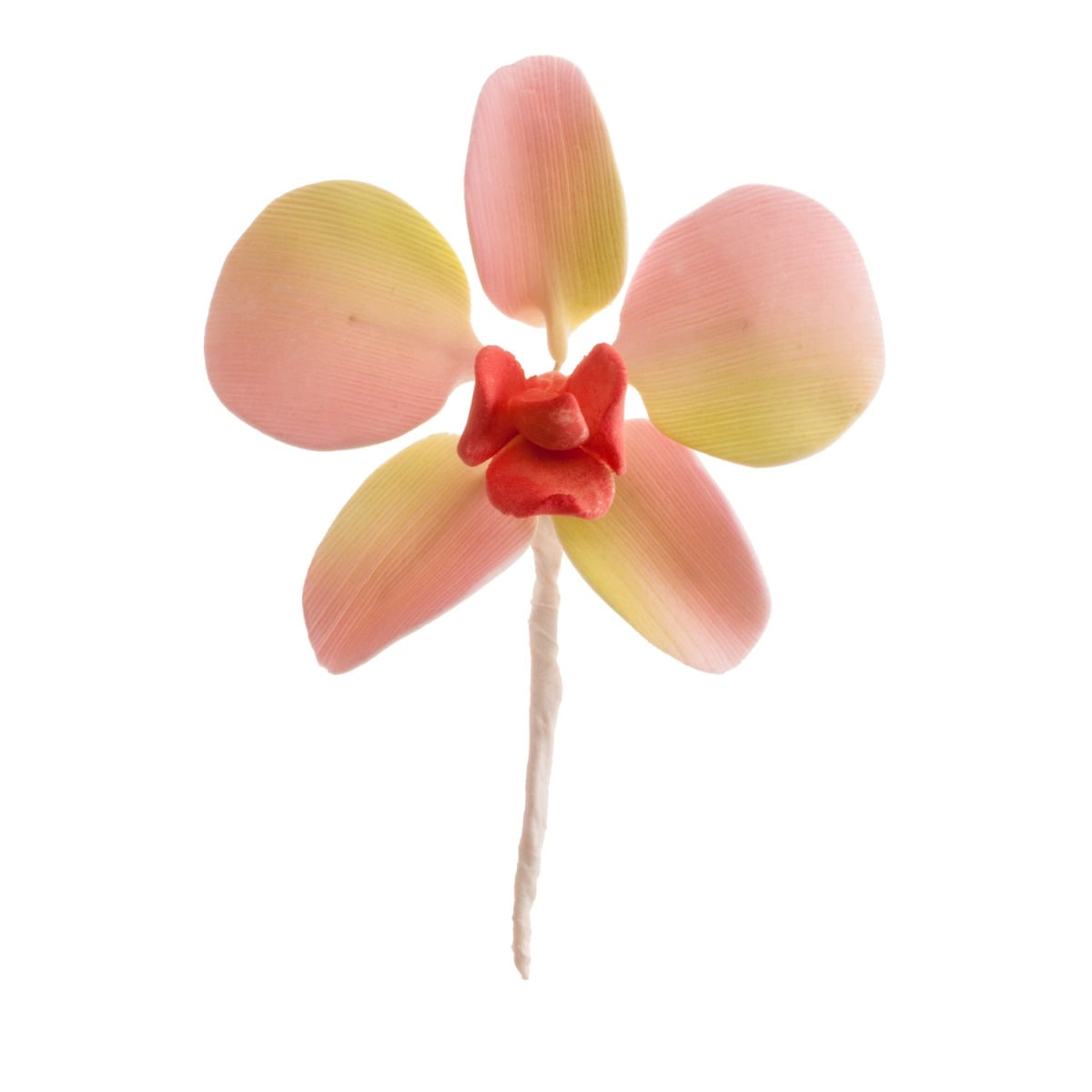 Déco en sucre non comestible - 4 Orchidées Colorées (20pcs)