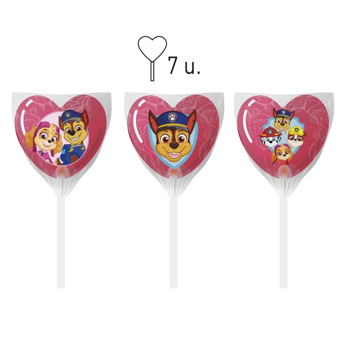 Sucette Pat'Patrouille Coeur (7pcs)
