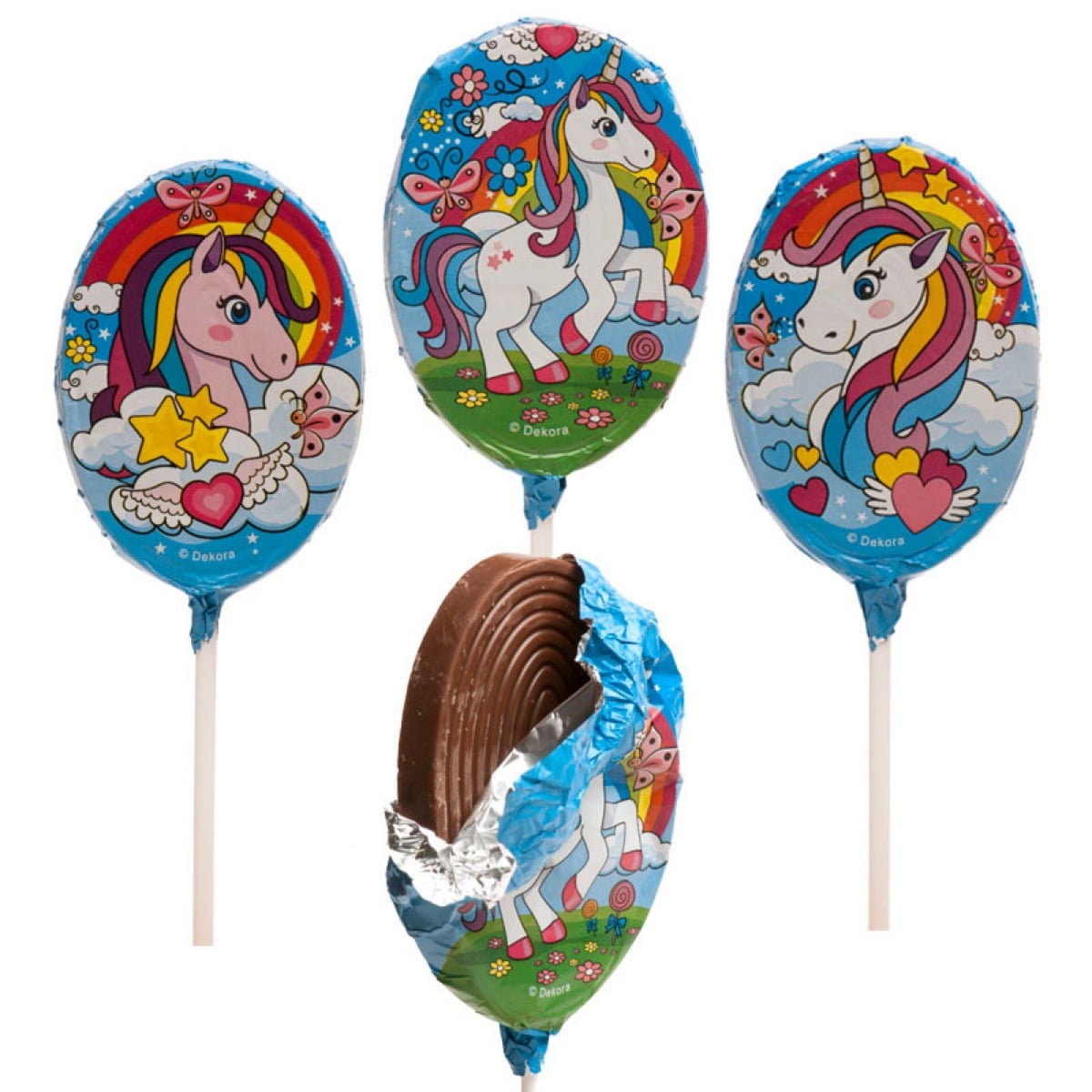 Sucette en chocolat - Licorne