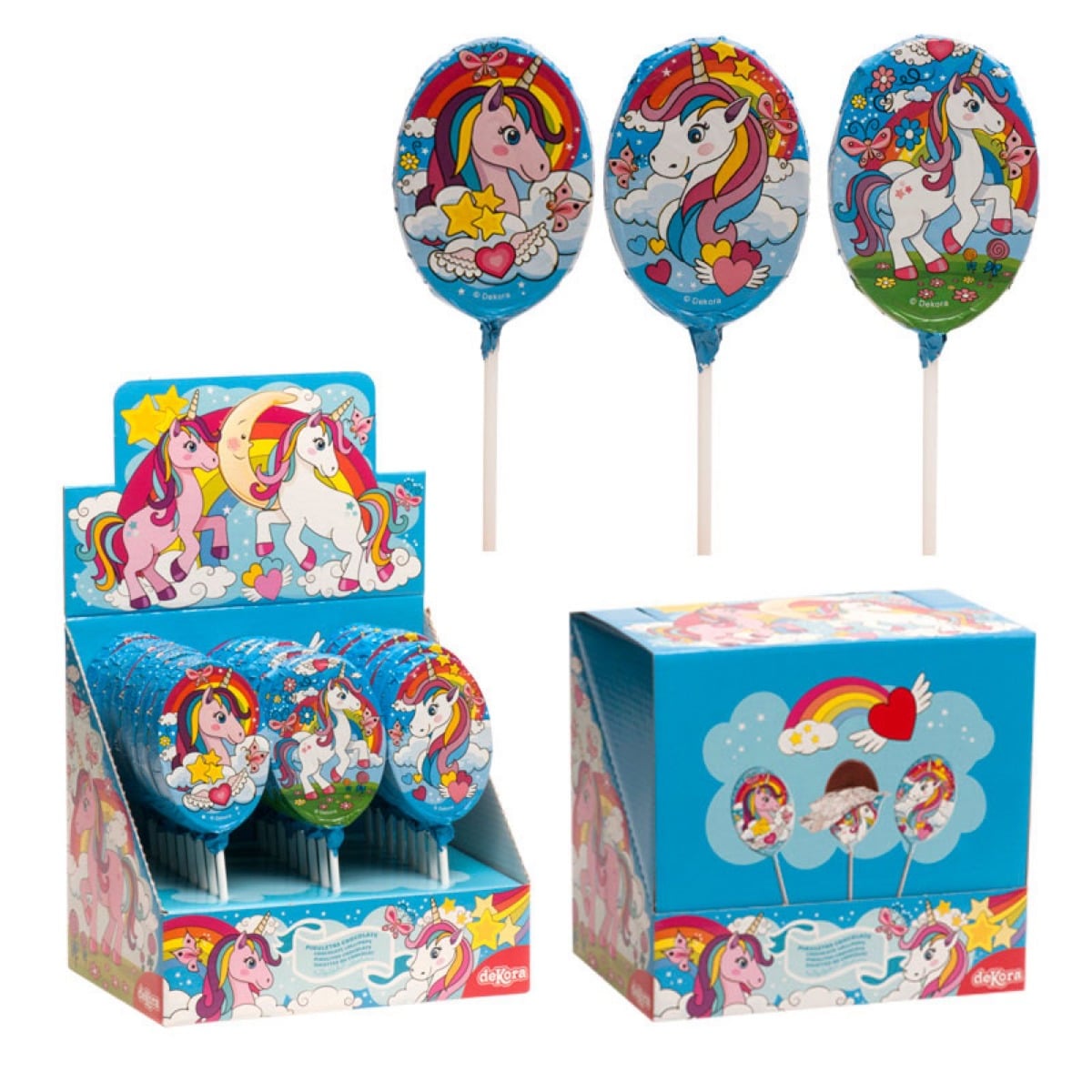 Sucette en chocolat - Licorne