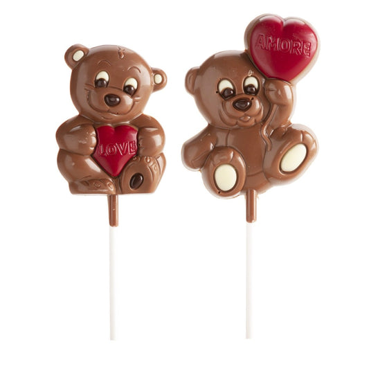 Sucette en chocolat - Ours Saint-Valentin (30g)