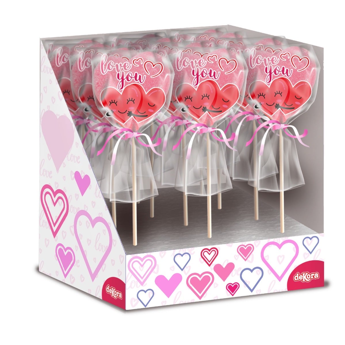 Sucette marshmallow en Coeur