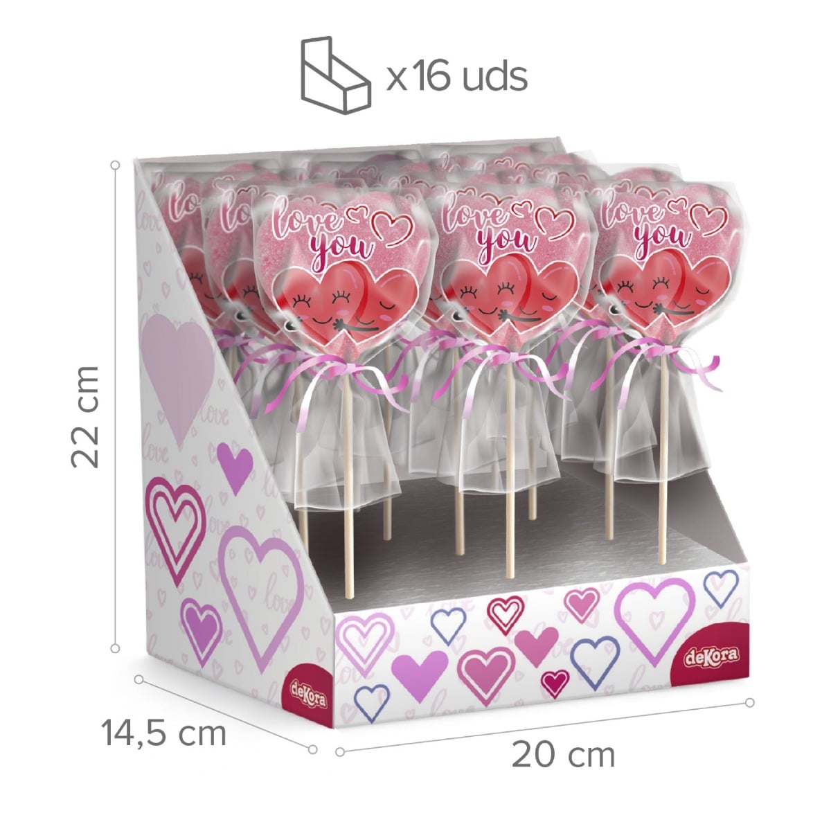 Sucette marshmallow en Coeur