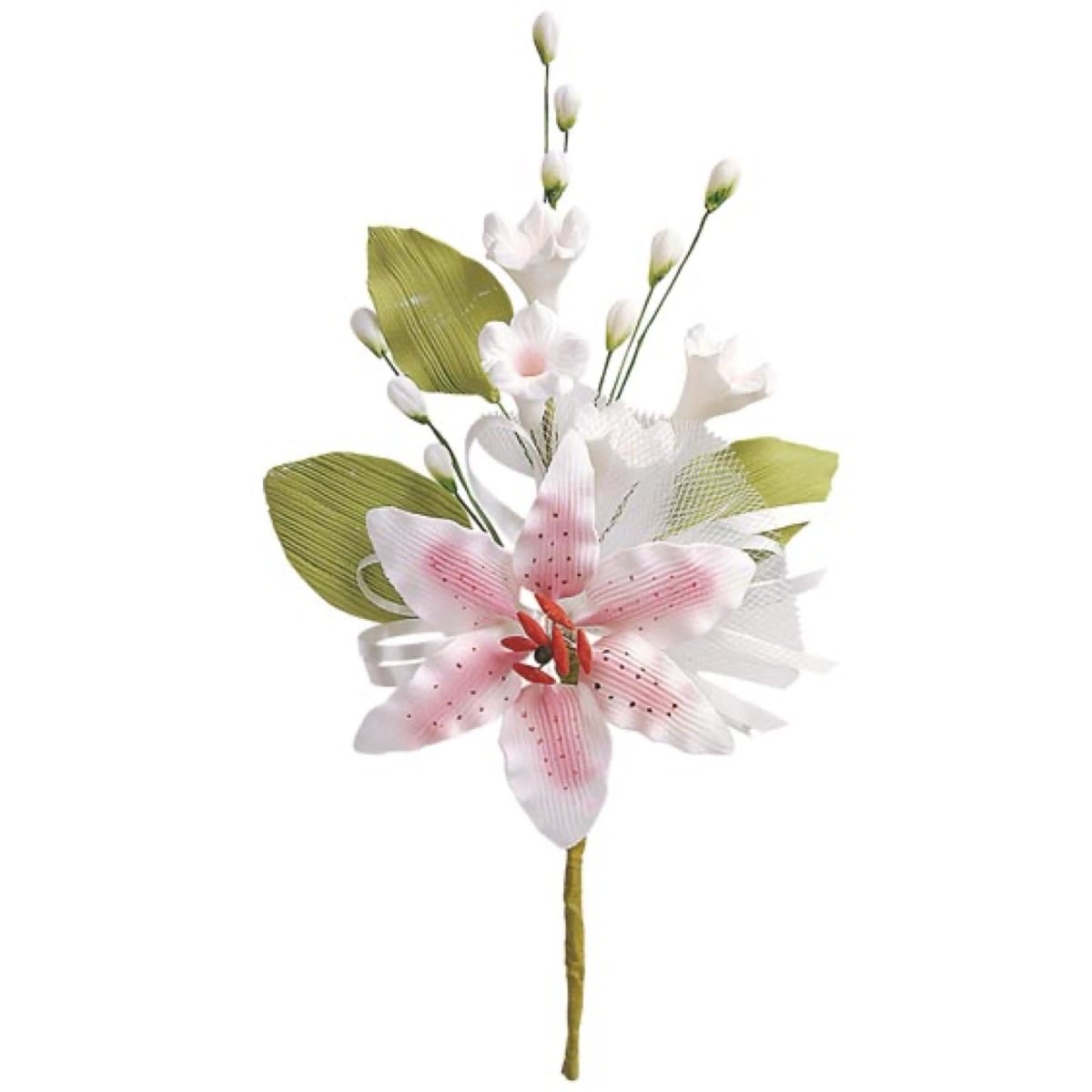 Assortiment Fleurs blanches en sucre (6pcs)