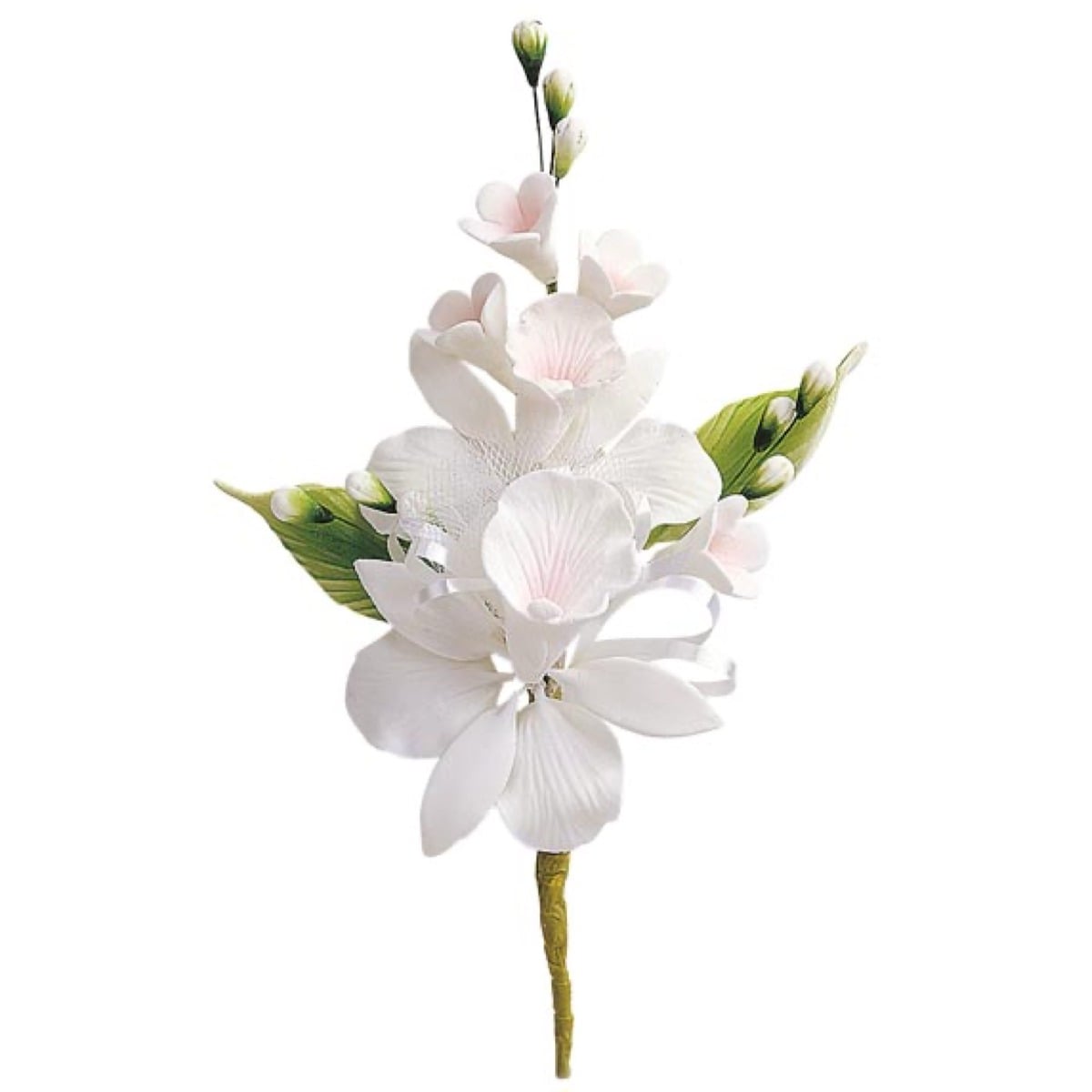 Assortiment Fleurs blanches en sucre (6pcs)