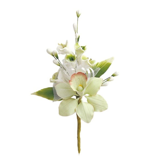 Assortiment Fleurs blanches en sucre (6pcs)