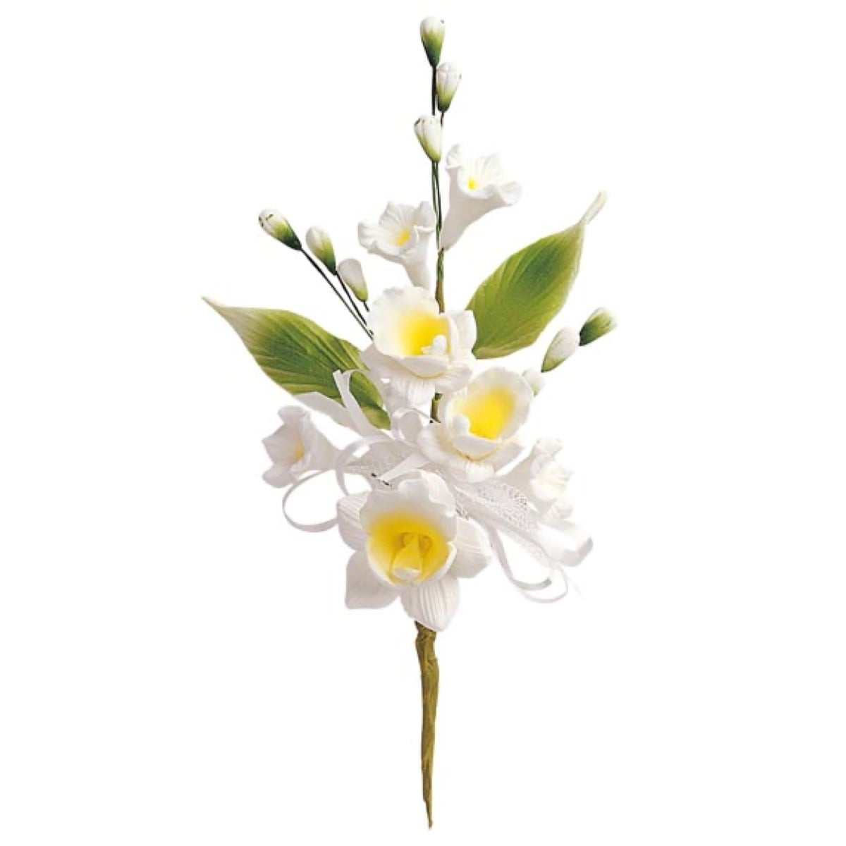 Assortiment Fleurs blanches en sucre (6pcs)