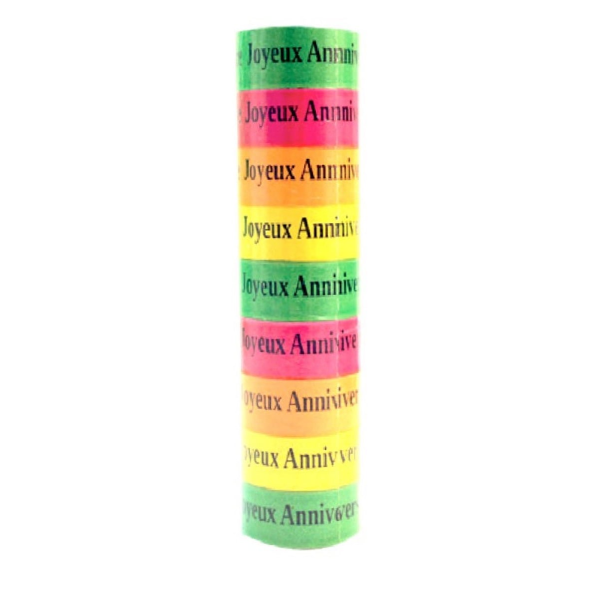Serpentins Joyeux Anniversaire Fluo