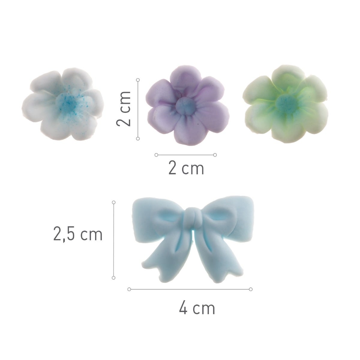Fleurs et noeud bleu