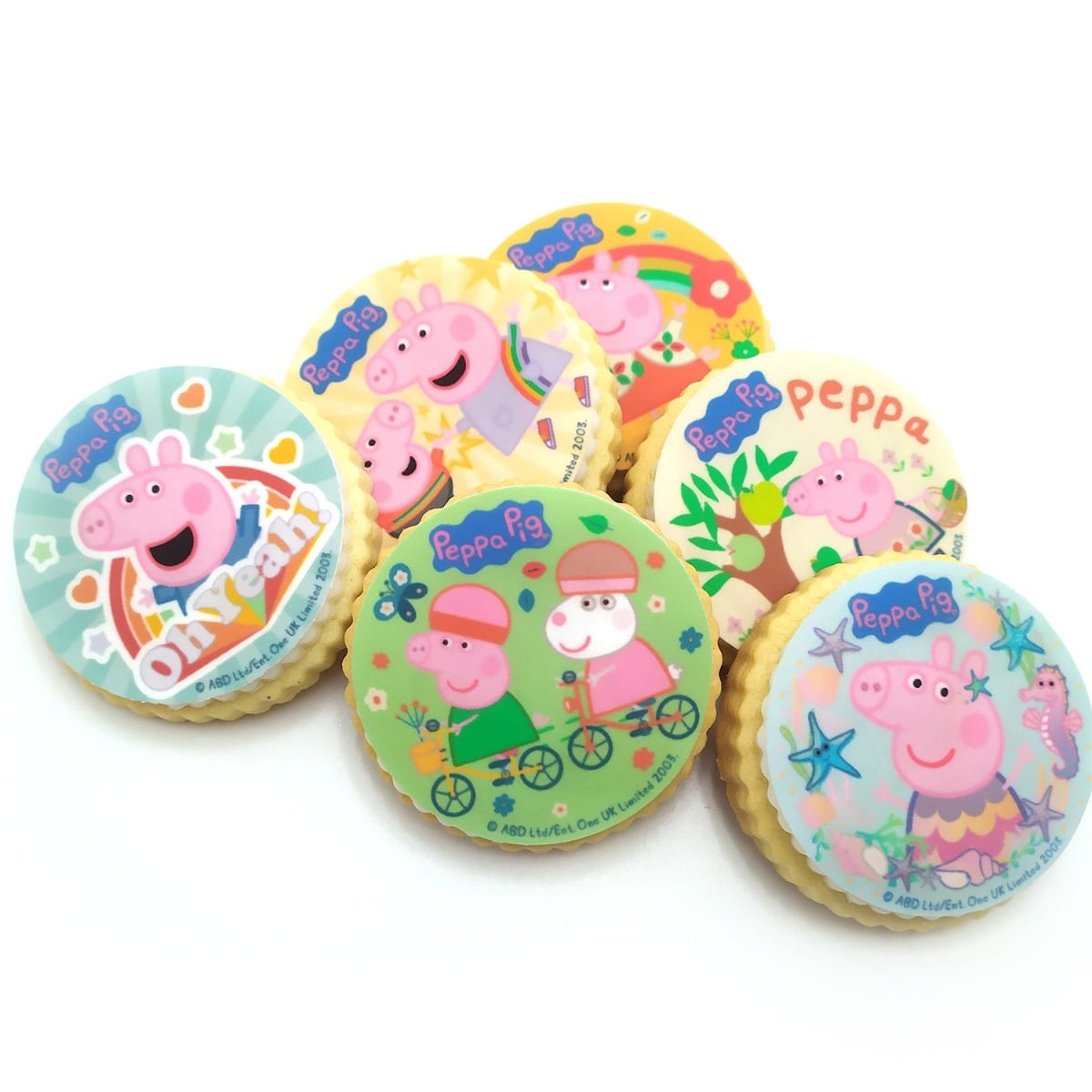 Minis Disques Comestibles sans sucre 5.8cm - Peppa Pig (6pcs)