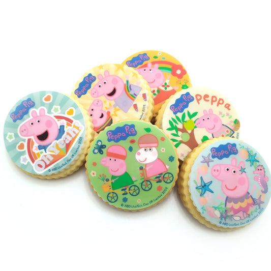 Minis Disques Comestibles sans sucre 5.8cm - Peppa Pig (6pcs)