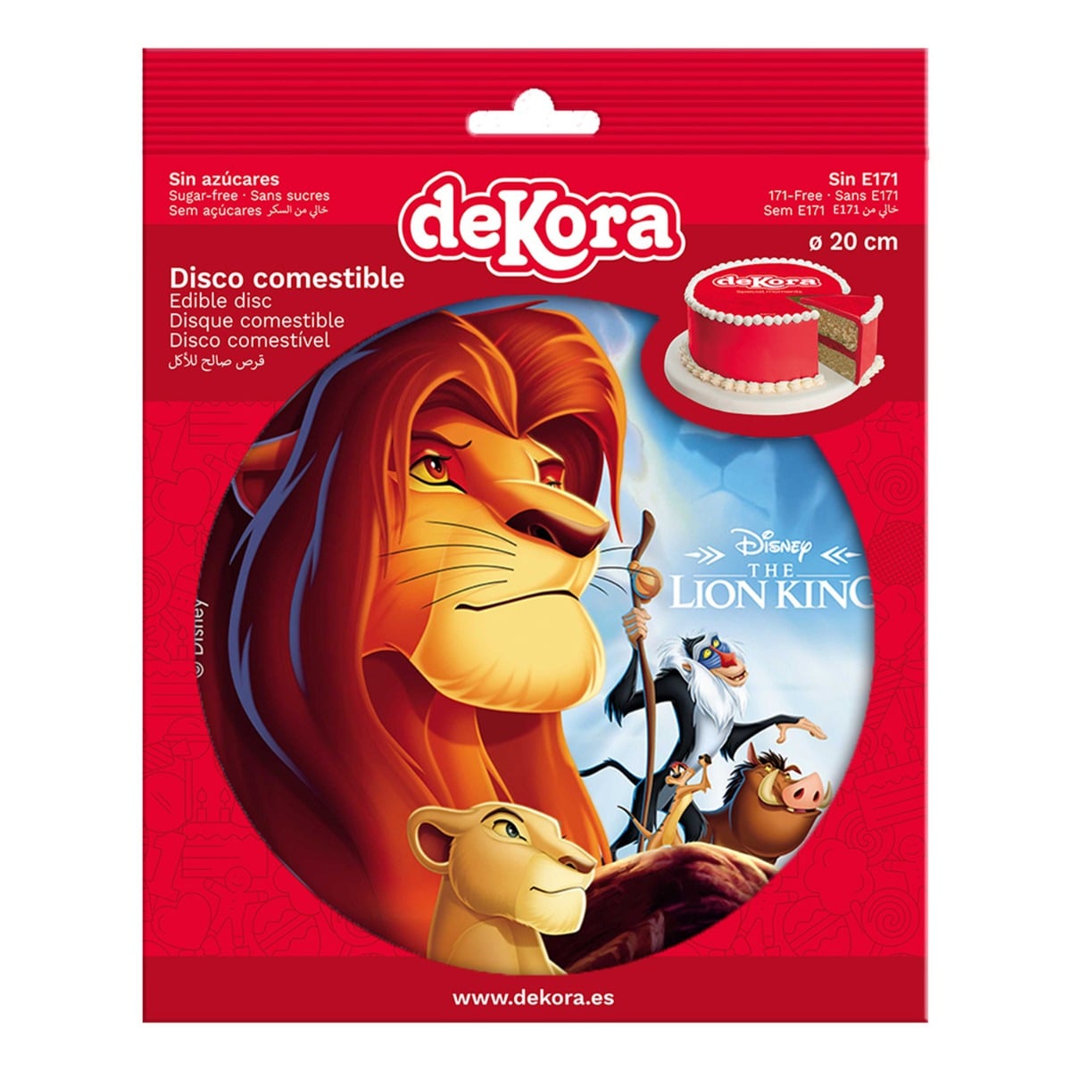 Disque comestible - Le Roi Lion (20cm)
