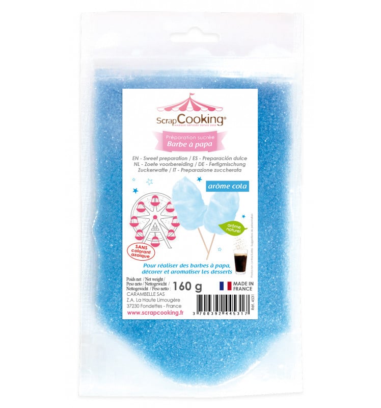 Préparation Barbe à Papa Bleue - Arôme cola