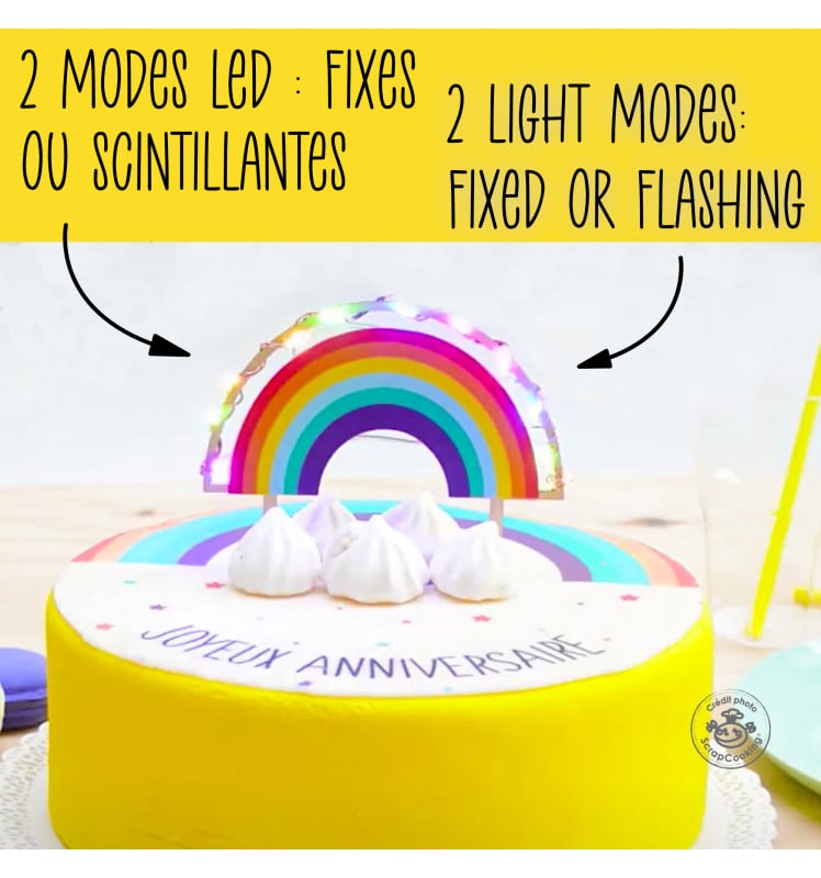 Cake topper LED Rainbow