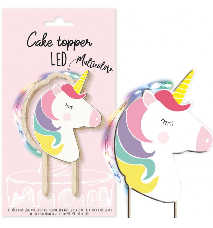 Cake topper LED Licorne