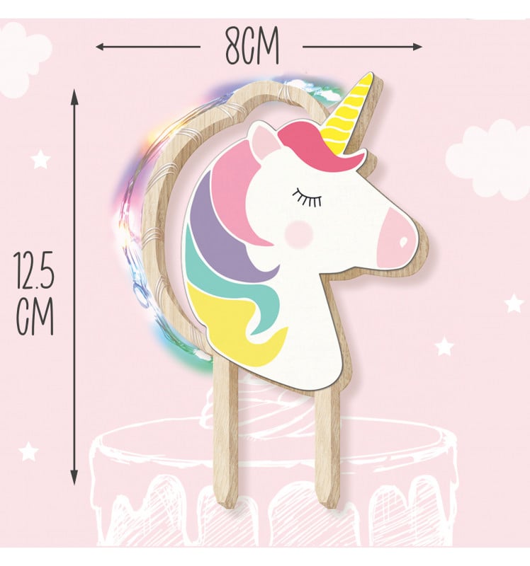 Cake topper LED Licorne