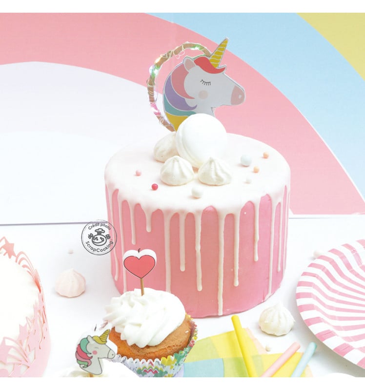 Cake topper LED Licorne