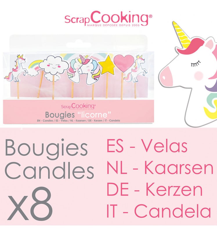 Bougies Licorne (8pcs)