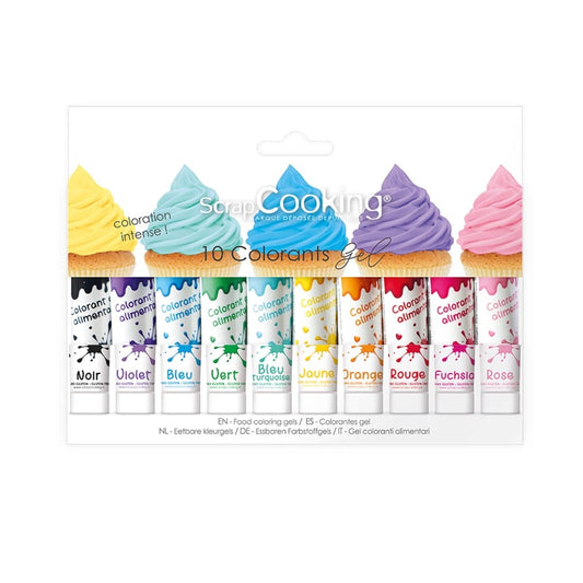 Boîte Colorants Alimentaires Gel (10pcs)