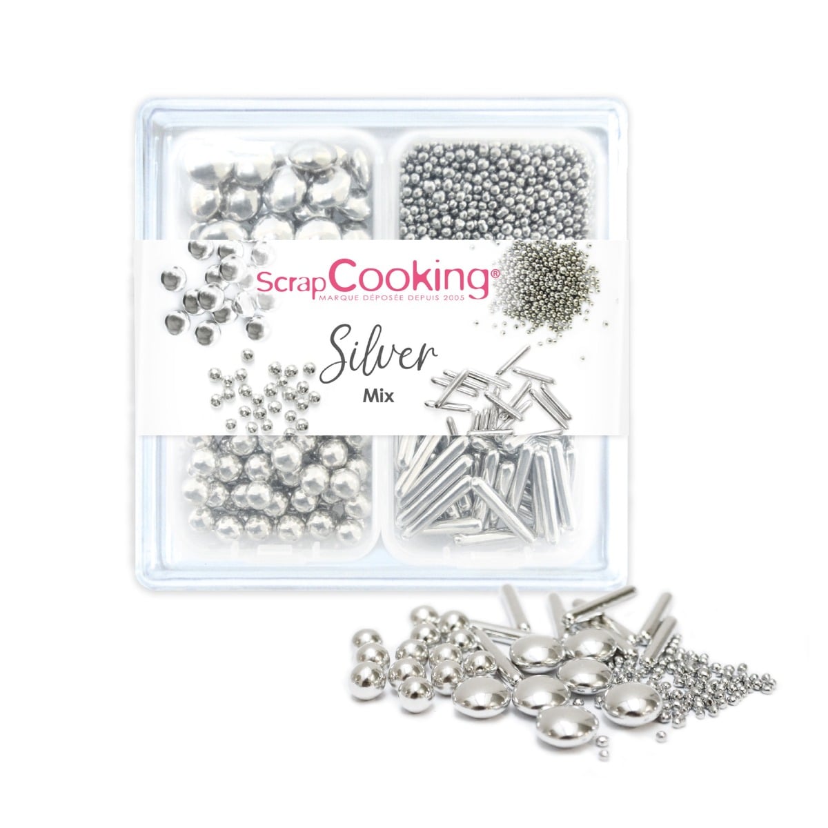 Décorations en sucre - Silver Mix