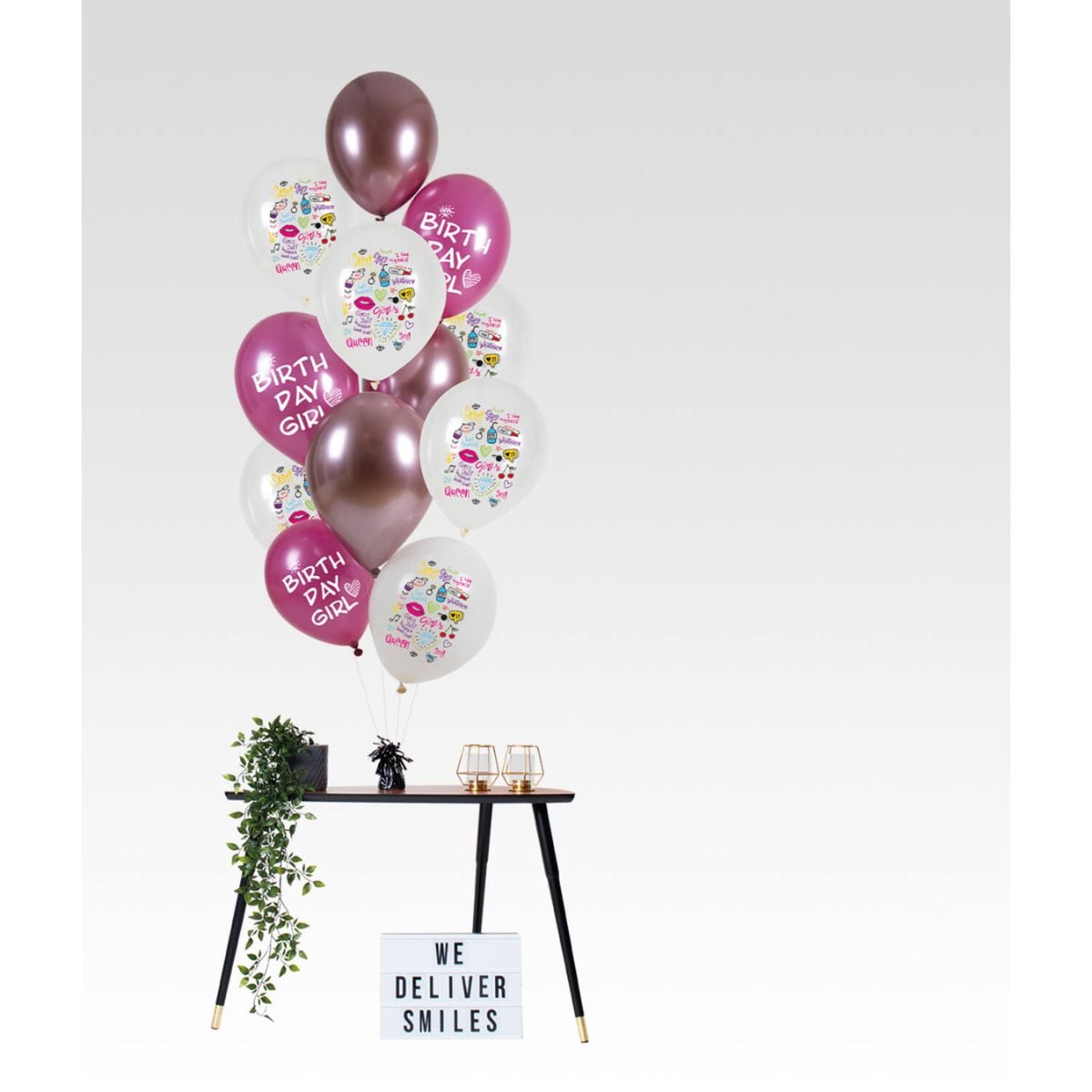 Ballons latex - Birthday Girl - 33cm (12pcs)