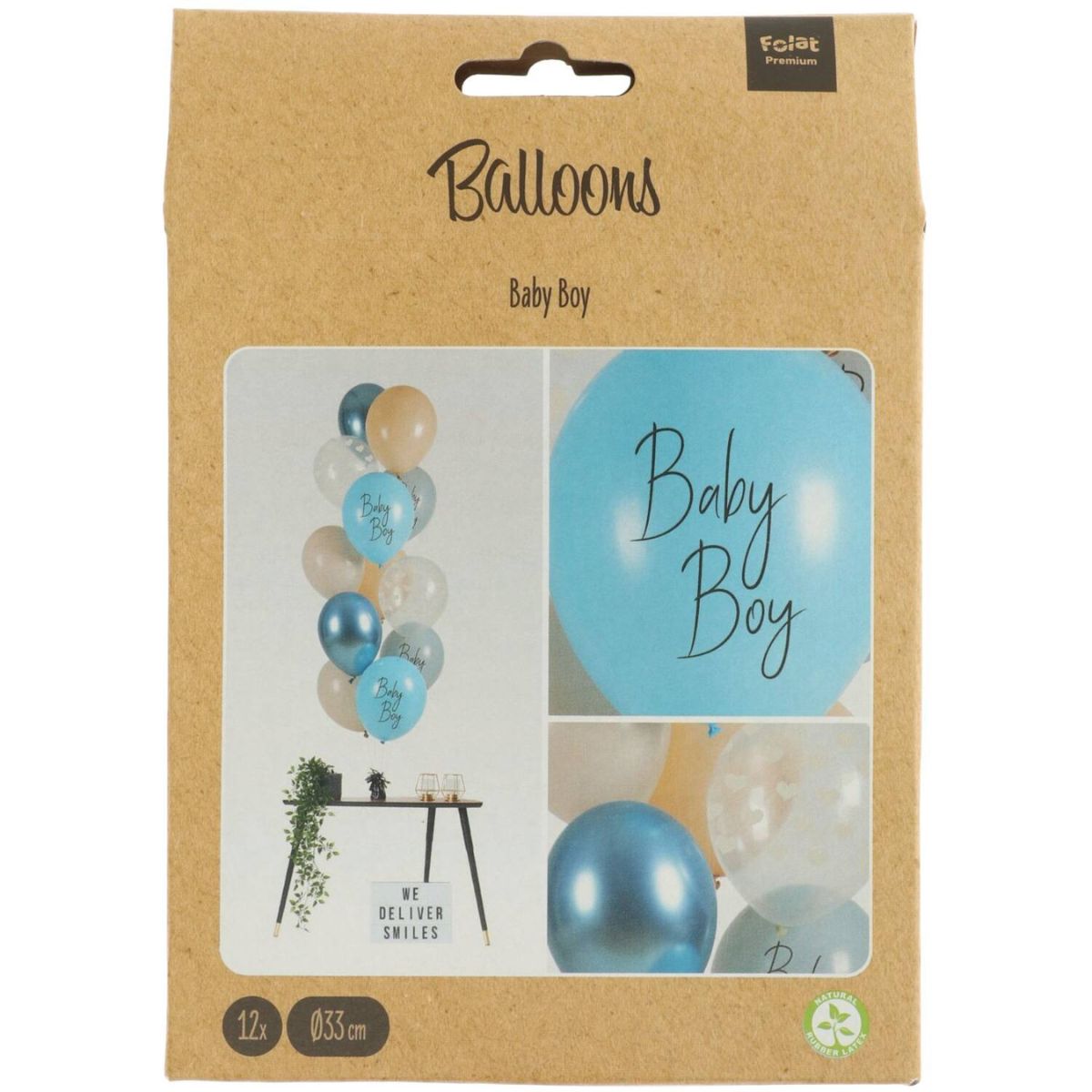 Ballons latex - Baby Boy - 33cm (12pcs)