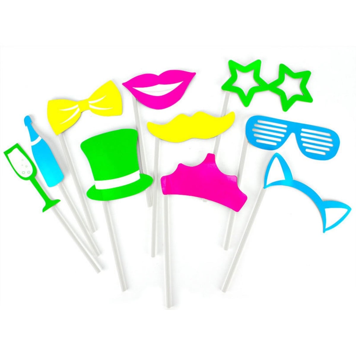 Accessoires PhotoBooth Fluo (10pcs)