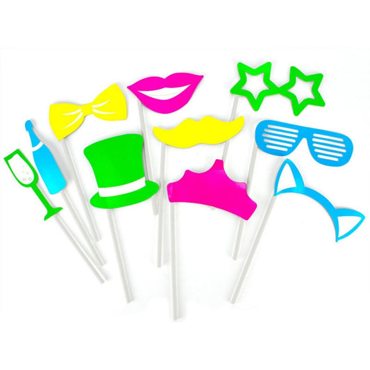Accessoires PhotoBooth Fluo (10pcs)