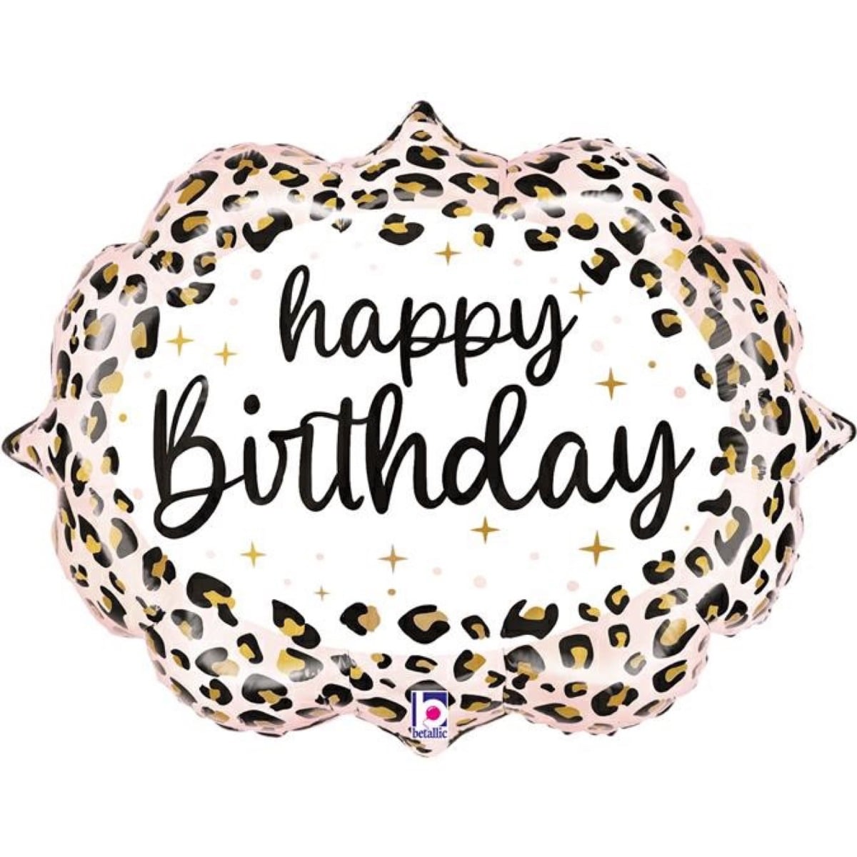 Ballon Alu - Happy Birthday Léopard (69cm)