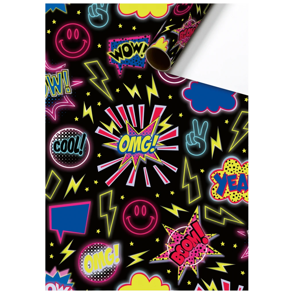 Papier cadeau Marco noir (70 cm x 1.5 m)