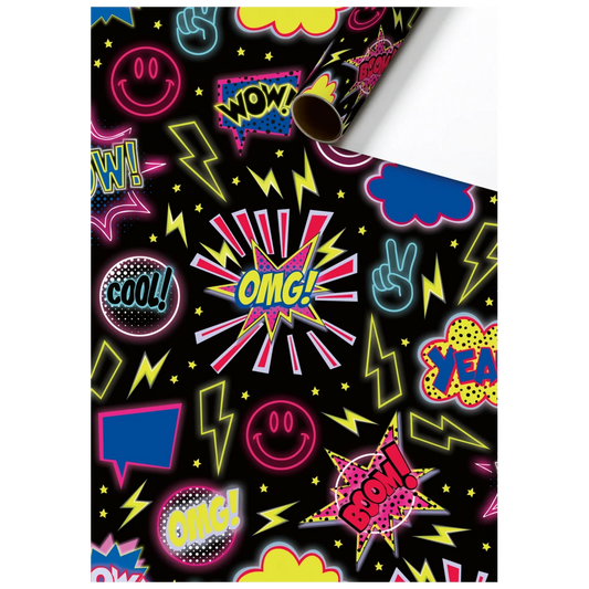 Papier cadeau Marco noir (70 cm x 1.5 m)