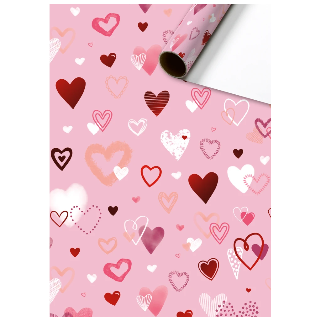 Papier cadeau Amaia rose (70 cm x 1.5 m)