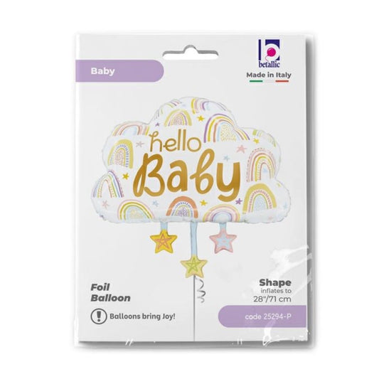 Ballon Alu - Nuage Hello Baby (71cm)
