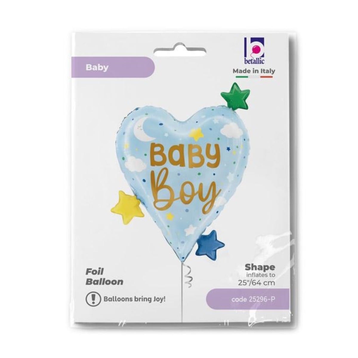 Ballon alu - Coeur Baby Boy (64cm)