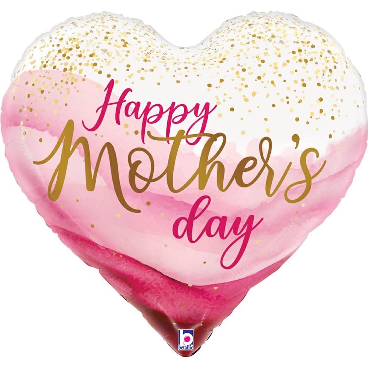 Ballon alu Coeur - Happy Mother's Day Rose